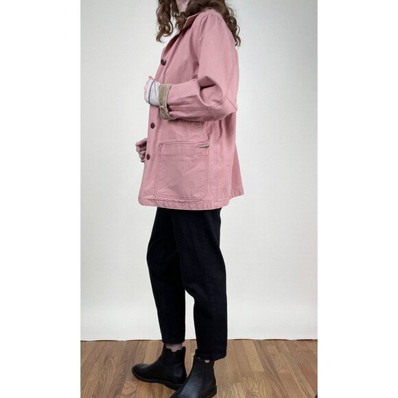 Rare Vintage L.L.Bean Pink Barn Coat Field Farm Utility Jacket Corduroy Workwear - Picture 6 of 12